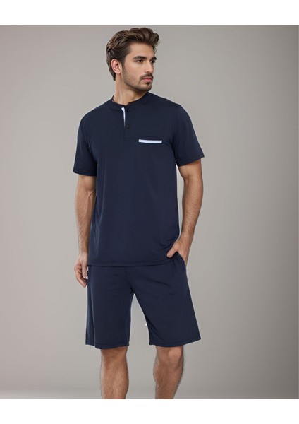 Erkek Modal Patlı Kısakol Şortlu Takım