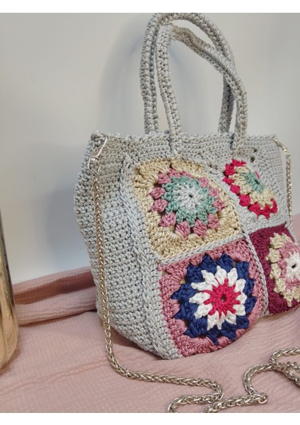 El Yapımı Motif Detaylı Kadın El ve Omuz Çantası modelleri