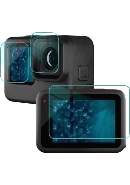 Gopro Hero 9/10/11/12 ile Uyumlu Ekran Koruyucu Uyumlu 9h Nano