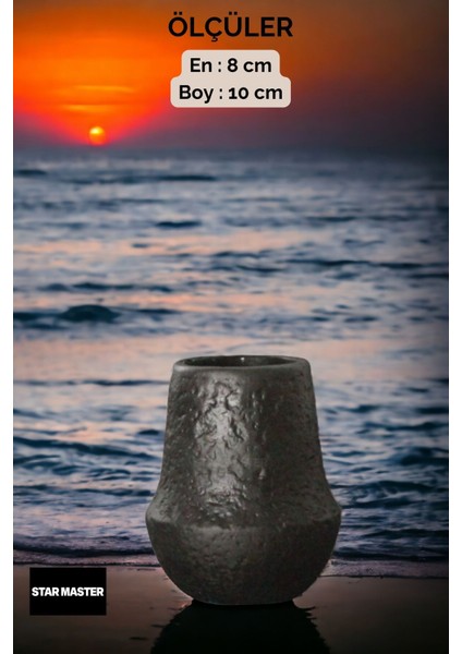 Tezgah Üstü Dekoratif Dik Kaşıklık Siyah Renk Model 15