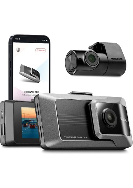Alman Kalitesi Thınkware Arc 1440P Çift Kameralı Araç Kamerası Wi-Fi & Süper Gece Görüşü