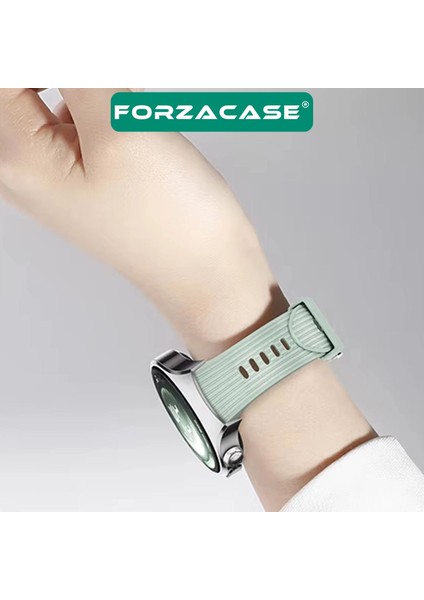 Huawei Watch 5 46MM Lte ile Uyumlu Özel Tasarım Çizgili Tokalı Silikon Kordon Kayış FC1102 modelleri