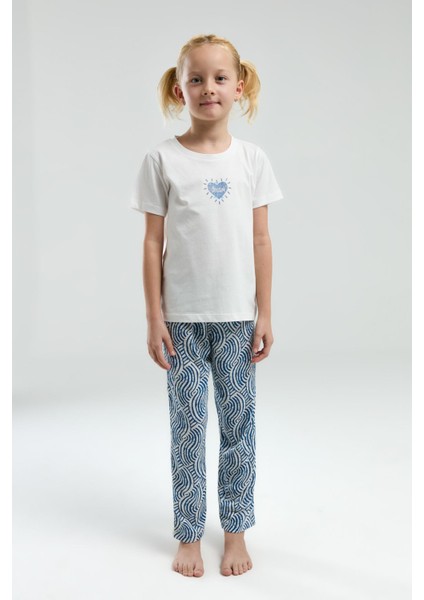 Garson Kız Çocuk Dream Shine Bisiklet Yaka Kısa Kollu Pijama Takım