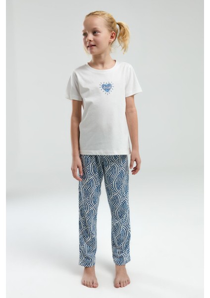 Garson Kız Çocuk Dream Shine Bisiklet Yaka Kısa Kollu Pijama Takım modelleri