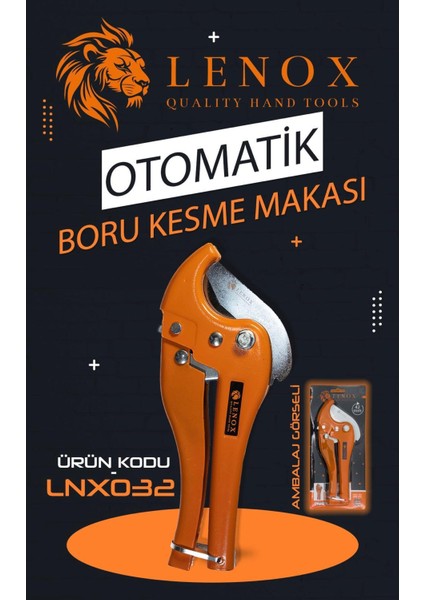Boru Kesme Makası 42 mm Otomatik Pprc Plastik Lenox Tools