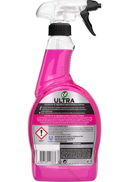 Ultra Sprey Sakura Parfüm 750 ml X2 + Cif Ultra Anında Etki Kir Yağ Çözücü 750 ml X2 indirimleri