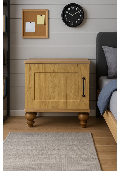 Alin Wood Komodin | MDF Gövde | Ağaç Ayaklar | REHAU Kaplama Kapak | Şık ve Dayanıklı Tasarım