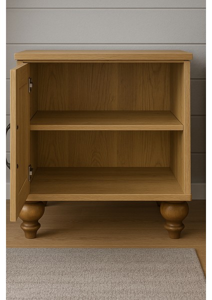 Alin Wood Komodin | MDF Gövde | Ağaç Ayaklar | REHAU Kaplama Kapak | Şık ve Dayanıklı Tasarım fiyatları