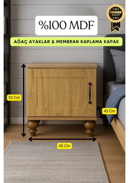 Alin Wood Komodin | MDF Gövde | Ağaç Ayaklar | REHAU Kaplama Kapak | Şık ve Dayanıklı Tasarım modelleri