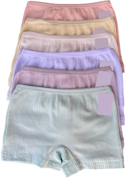 6'lı Fitilli Kız Cocuk Pastel Renk Pamuklu Boxer fiyatları