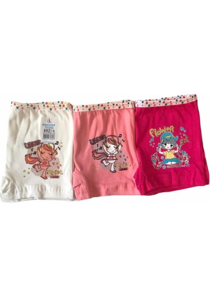 3'lü Paket Kız Çocuk Boxer