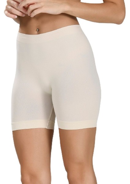 Kadın Bej Dikişsiz Şort 2007