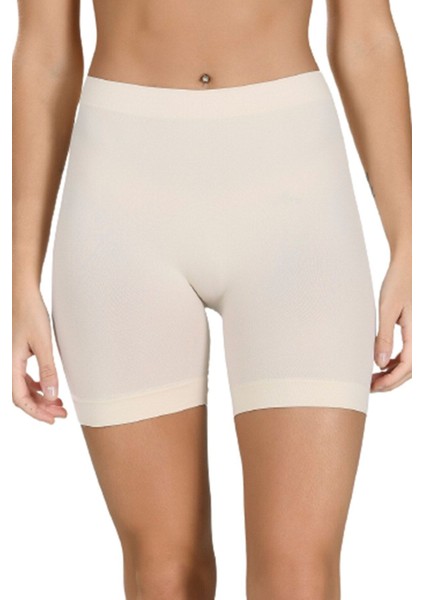 Kadın Bej Dikişsiz Şort 2007 modelleri