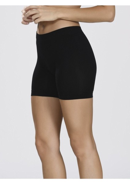 Kadın Siyah Dikişsiz Yüksek Bel Şort Tayt fiyatları