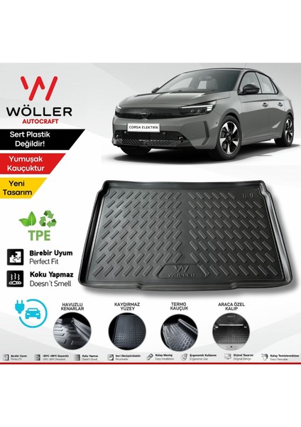 Opel Corsa E Bagaj Havuzu Elektrikli 2021 Sonrası Uyumlu 3D Wöller Ultraflex Esnek