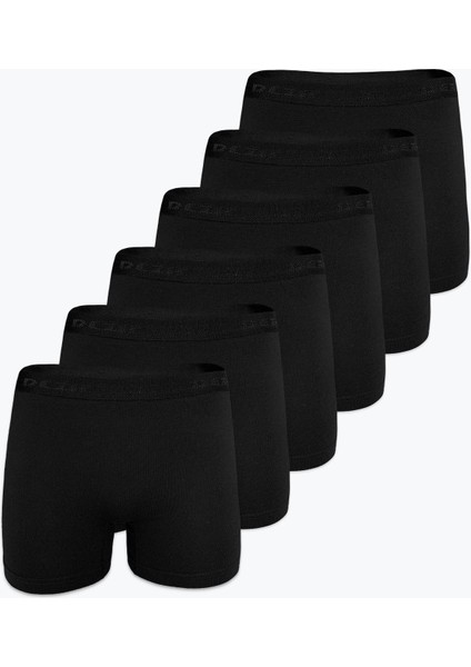 Kadın Boxer Siyah 6lı Paket 5005