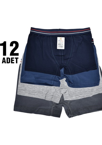 Aldeza 551 Düz Erkek Çocuk Boxer 12'li