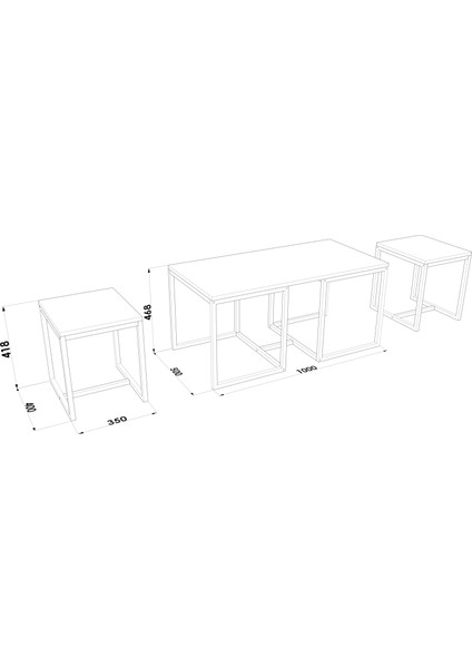 Nest 2+1 orta Sehpa Seti indirimleri