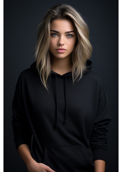 Kadın Siyah Kapüşonlu Sweatshirt S fiyatları