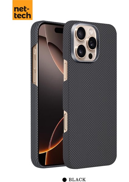 Apple iPhone 15 Pro Max Uyumlu NT-N075 Kevlar Karbon Arka Koruma Kılıf