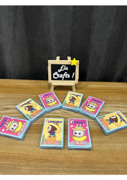 Ela Crafts 6 Kutu Labubu Karakter Kart Seti | 6 Koleksiyon Kartı + 1 Sticker | Sürpriz Kutulu Sevimli Kartlar fiyatları