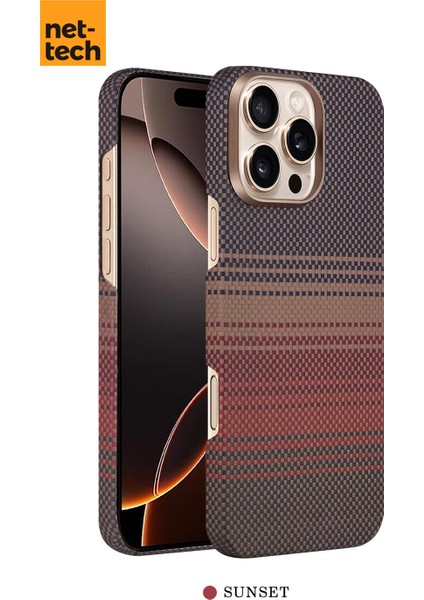 Apple iPhone 16 Pro Uyumlu NT-N076 Kevlar Karbon Arka Koruma Kılıf