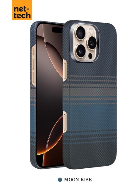 Apple iPhone 16 Pro Uyumlu NT-N076 Kevlar Karbon Arka Koruma Kılıf