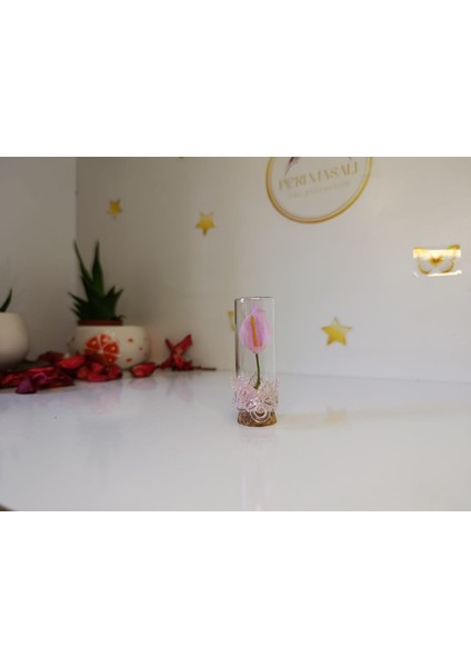 Pembe Gala Çiçek Küçük Tüp Söz, Nişan, Düğün, Kına, Nikah,hediyelik -15 Adet fiyatları