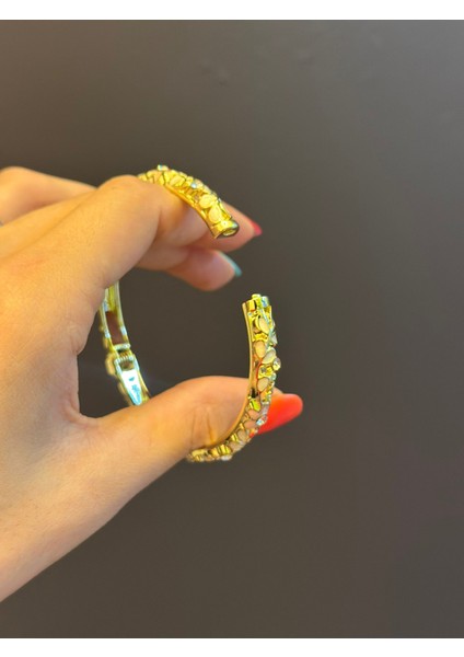 Mine Kaplama Çelik Çiçek Desenli Kadın Kelepçe Bileklik fırsatları