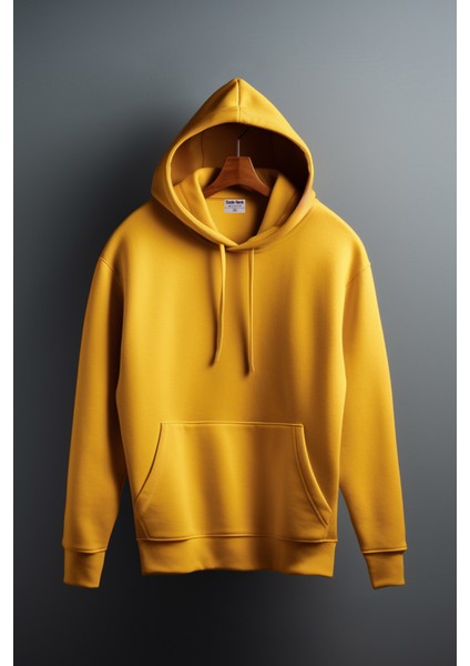 Erkek Sarı Kapüşonlu Sweatshirt S fiyatları