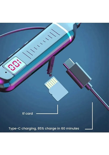 200 Müzik Dinleme Saat Boyuna Asmalı Spor Bluetooth Kulaklık Şarj Göstergeli Sd Kart Girişli modelleri