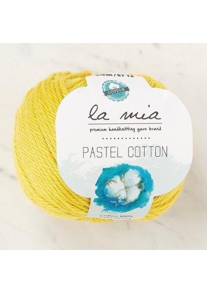 Pastel Cotton Hardal Sarı El Örgü Ipi - L189 - 33955