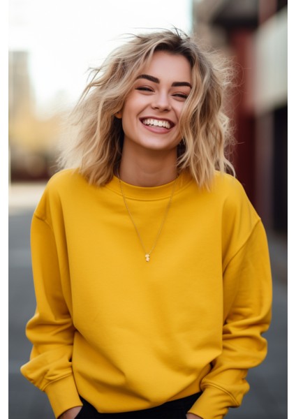 Kadın Sarı Sweatshirt Xl modelleri