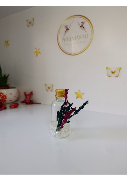 Gold Kapaklı Renkli Çiçekli Kolonya Şişesi Söz, Nişan, Düğün, Kına, Nikah,hediyelik -15 Adet