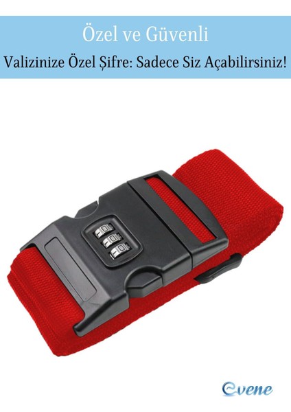 Şifreli Valiz Kemeri Ayarlanabilir Bavul Kemeri Valiz Kilidi