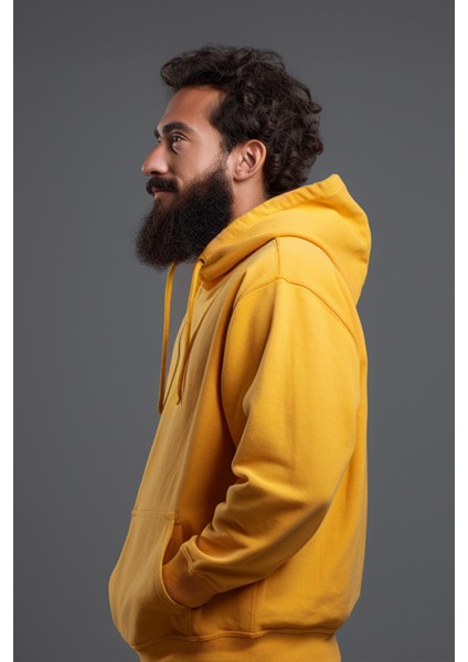 Unisex Sarı Kapüşonlu Sweatshirt L modelleri