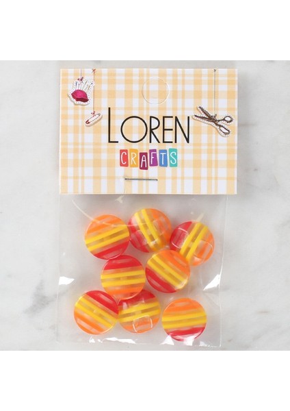 Crafts 8'li Desenli Düğme - 1102