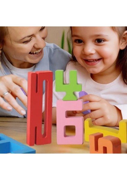 Eğitici Oyuncak Montessori Ahşap Sayı Blokları – 3 4 5 Yaş Okul Öncesi Matematik & Yapı Seti 20 Adet