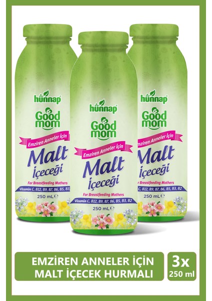 Good Mom Maltlı Emziren Anneler Için Içecek Hurmalı 250 ml x 3 Adet