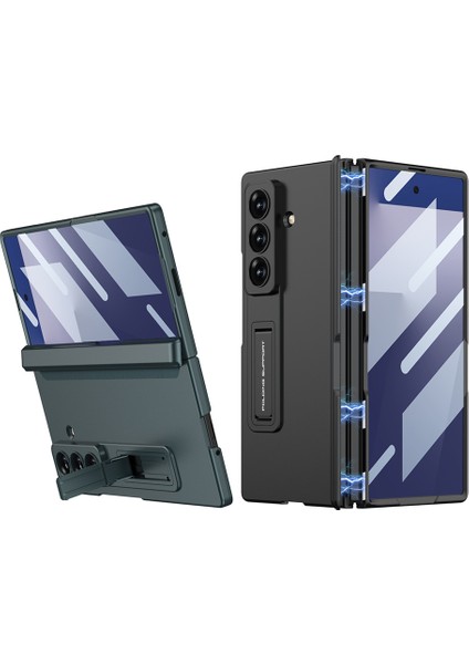 Galaxy Z Fold 7 Uyumlu Kılıf Magnetik Menteşeli Kamera Korumalı Kick Standlı Premium Kapak modelleri
