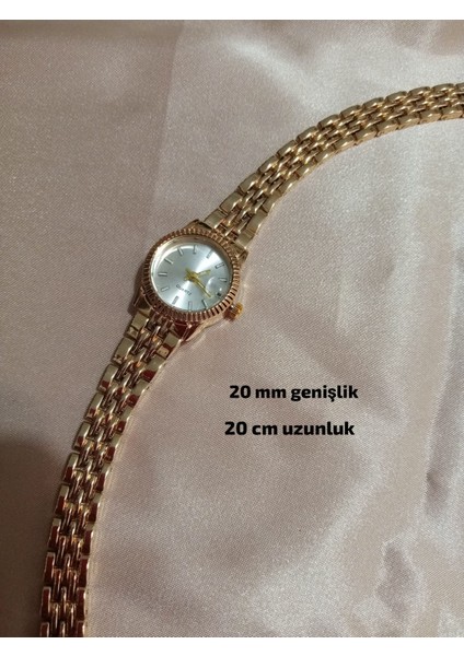 Minimal Vintage Model Yuvarlak Gold Retro Still - Çelik Kordon Takvimli 0117