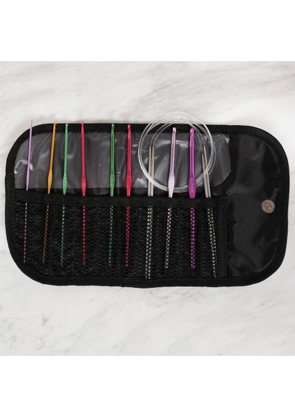 Çantalı Tığ ve Örgü Aksesuarları Seti modelleri