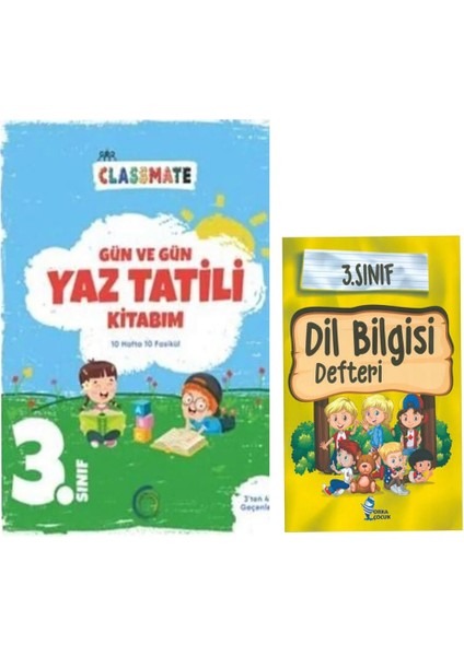 3. Sınıf Gün ve Gün Yaz Tatili Kitabım ve Dil Bilgisi Defteri