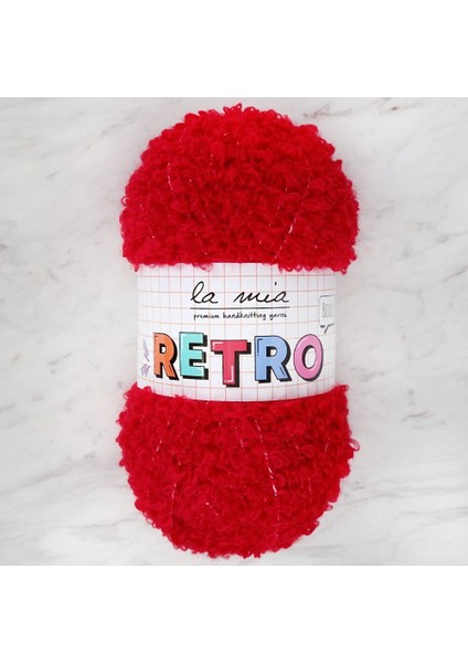 Retro Kırmızı El Örgü Ipi - LM0310