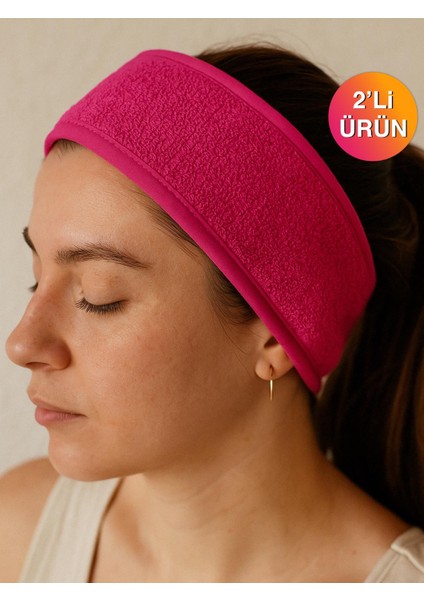 CottonVerse 2'li Havlu Saç Bandı – %100 Pamuk ve Süper Emici