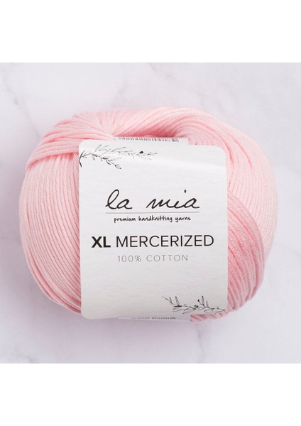 Xl Mercerized Pembe El Örgü Ipi - 4 - 33760