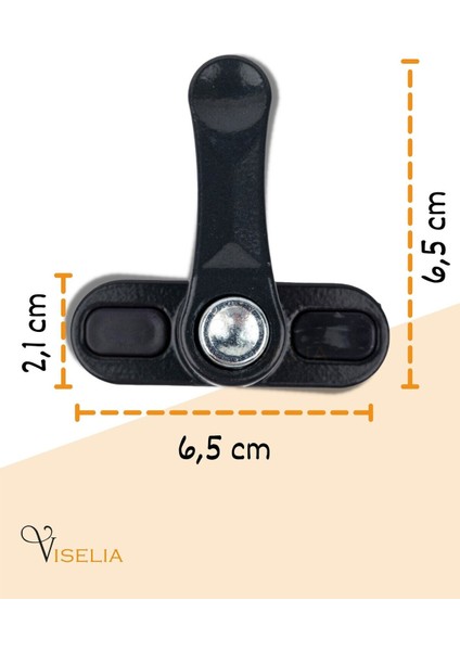 Antrasit Pencere Kilidi 4 Adet Düğmeli Çocuk Güvenlik Emniyet Hırsız Pimapen Pvc Kapı Bebek Kilidi