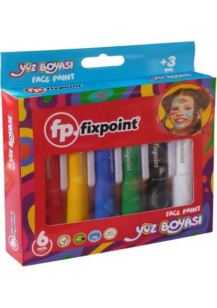 Yüz Boyası 6 Renk 1 Paket Face Paint Çevirmeli Yüz Boyası Canlı Renkler Sağlığa Zararsız