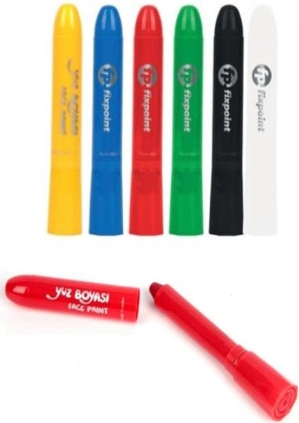 Yüz Boyası 6 Renk 1 Paket Face Paint Çevirmeli Yüz Boyası Canlı Renkler Sağlığa Zararsız fiyatları