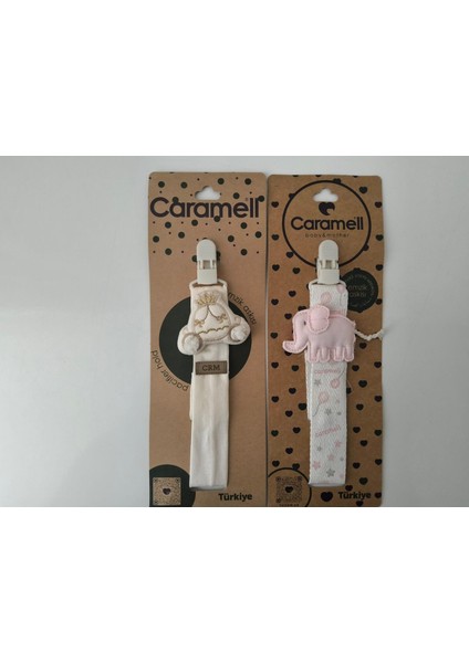 2 Li Emzik Askıları Bej Araba ve Pembe Fil 2189 ve 2191